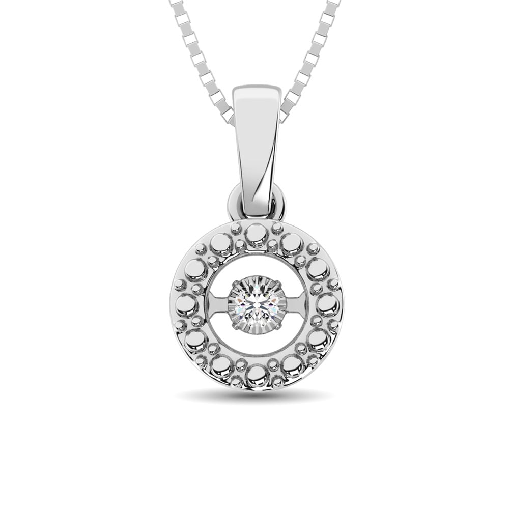 Sterling Silver Moving Diamond Accent Fashion Pendant(04)