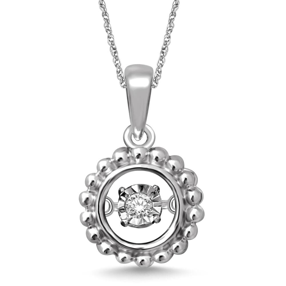Sterling Silver Moving Diamond Accent Fashion Pendant(07)