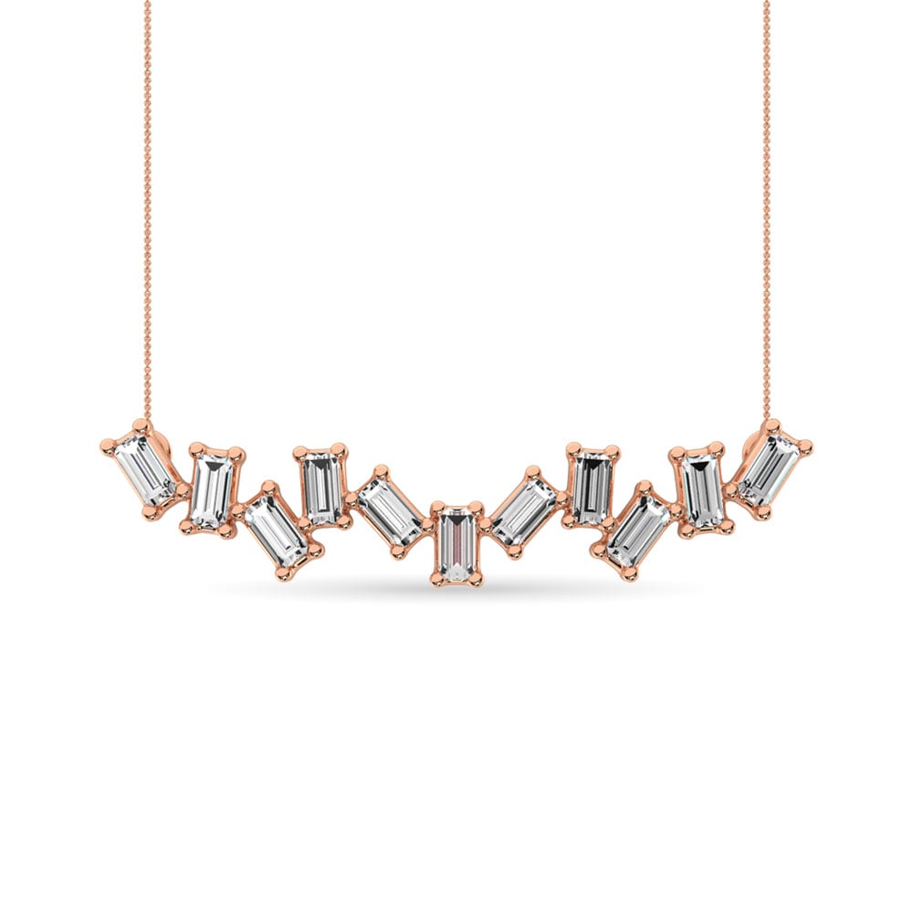 Diamond Fashion Necklace 1/10 ct tw in 10K Rose Gold