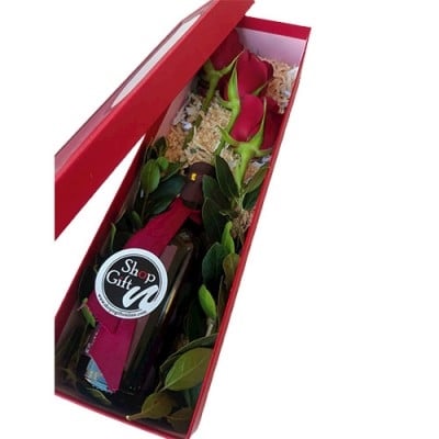 RED ROSES IN BOX