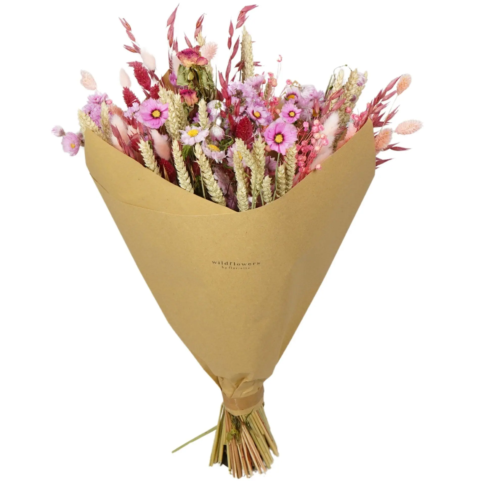 Pink dried flower bouquet