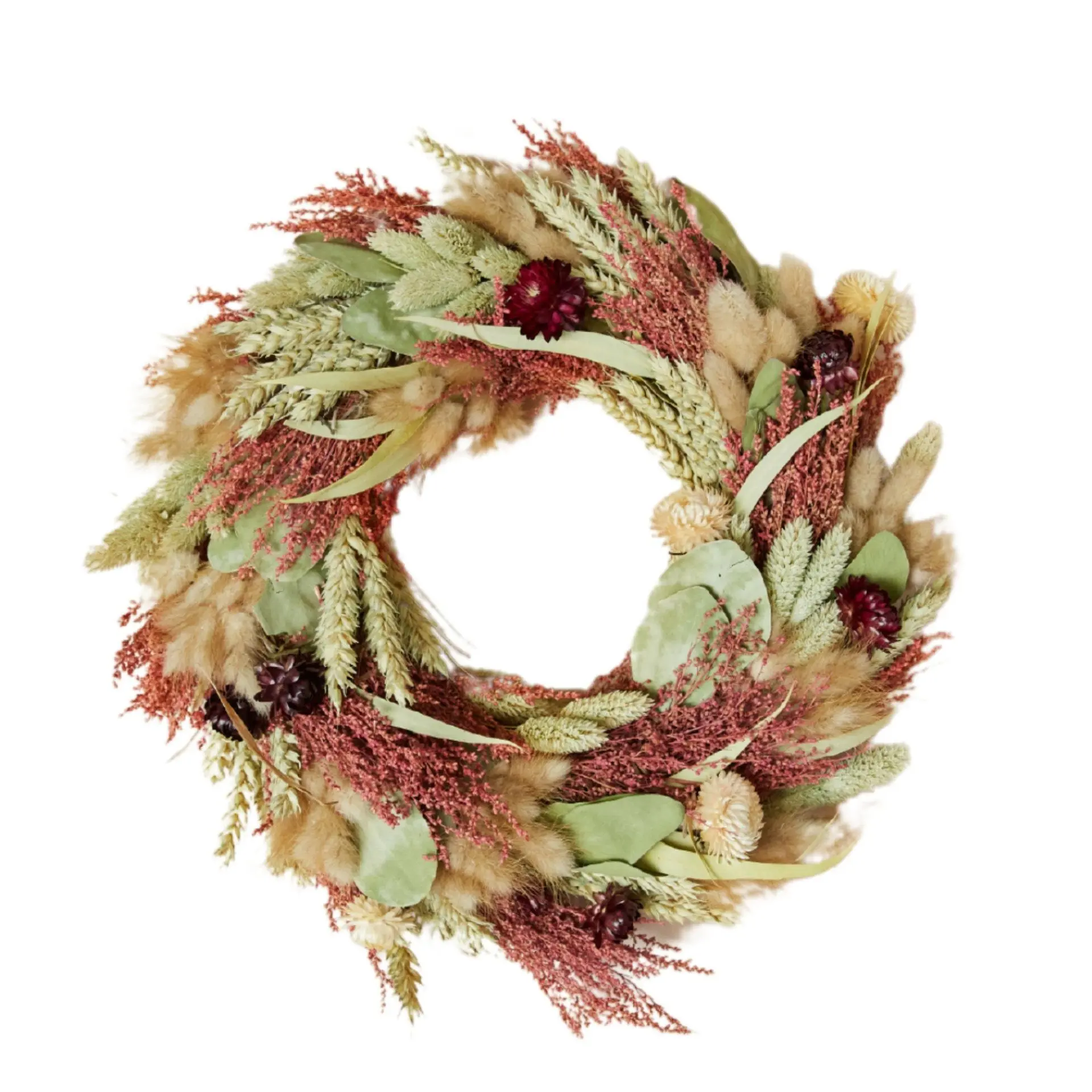Dried flower wreath ROSEWOOD