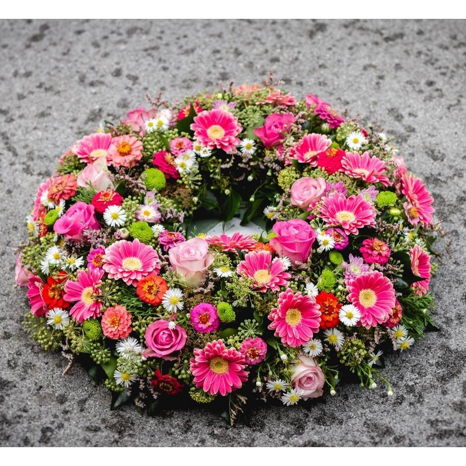 Funeral Coronet Fuchsia