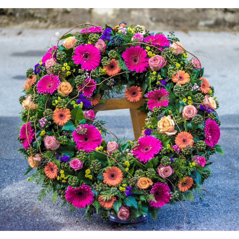 Mortuary Coronet Orange Fuchsia
