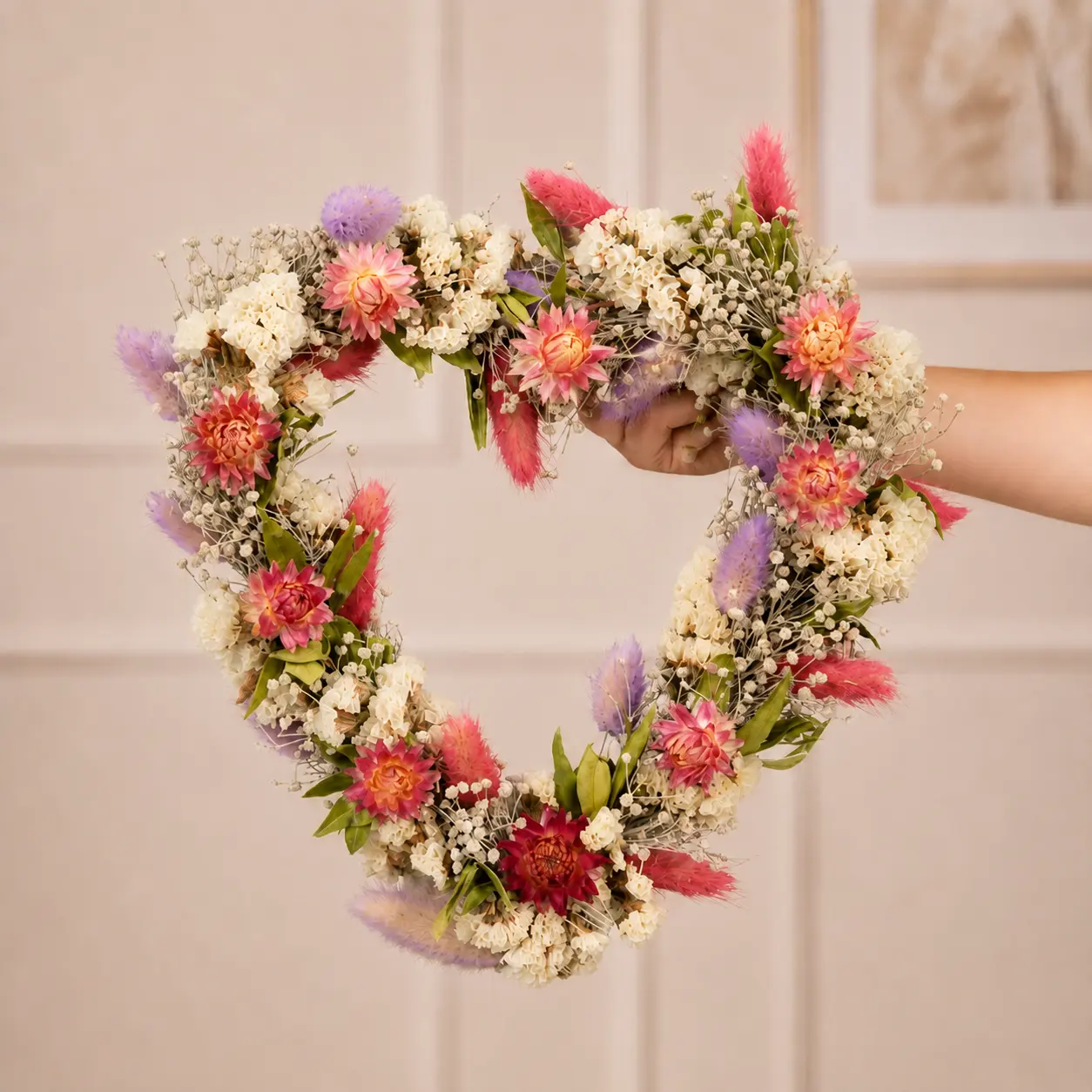 Dried flower heart