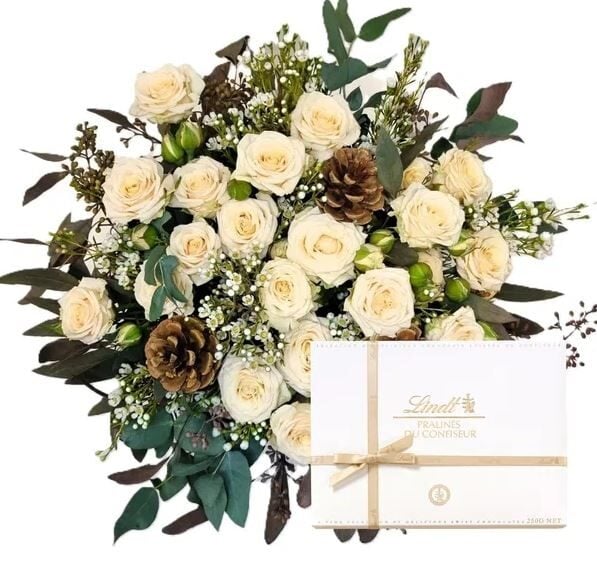 Rose bouquet SCHIELE and Lindt