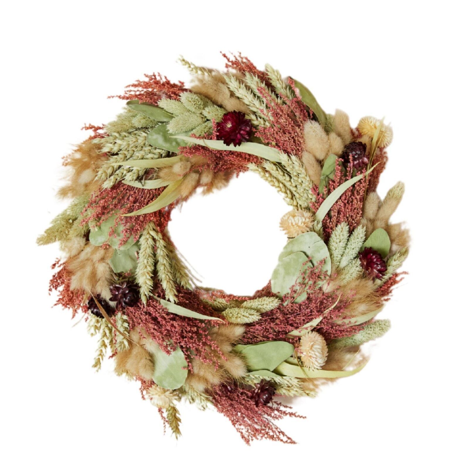 Dried flower wreath ROSEWOOD