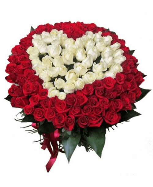 101 roses Bouquet Heart