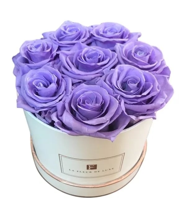 8 Lilac Long Lasting Roses
