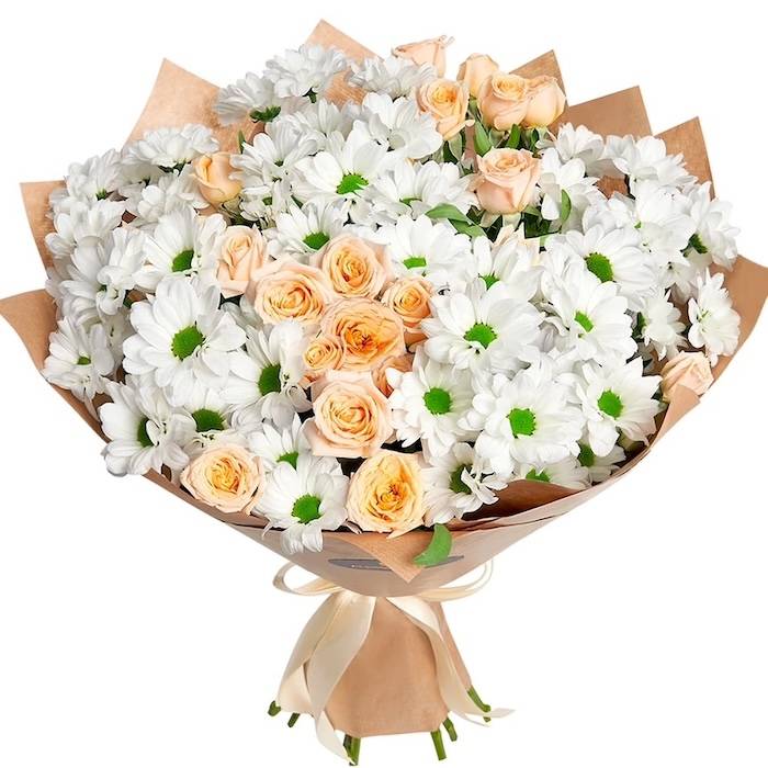 Daisies and Spray Roses