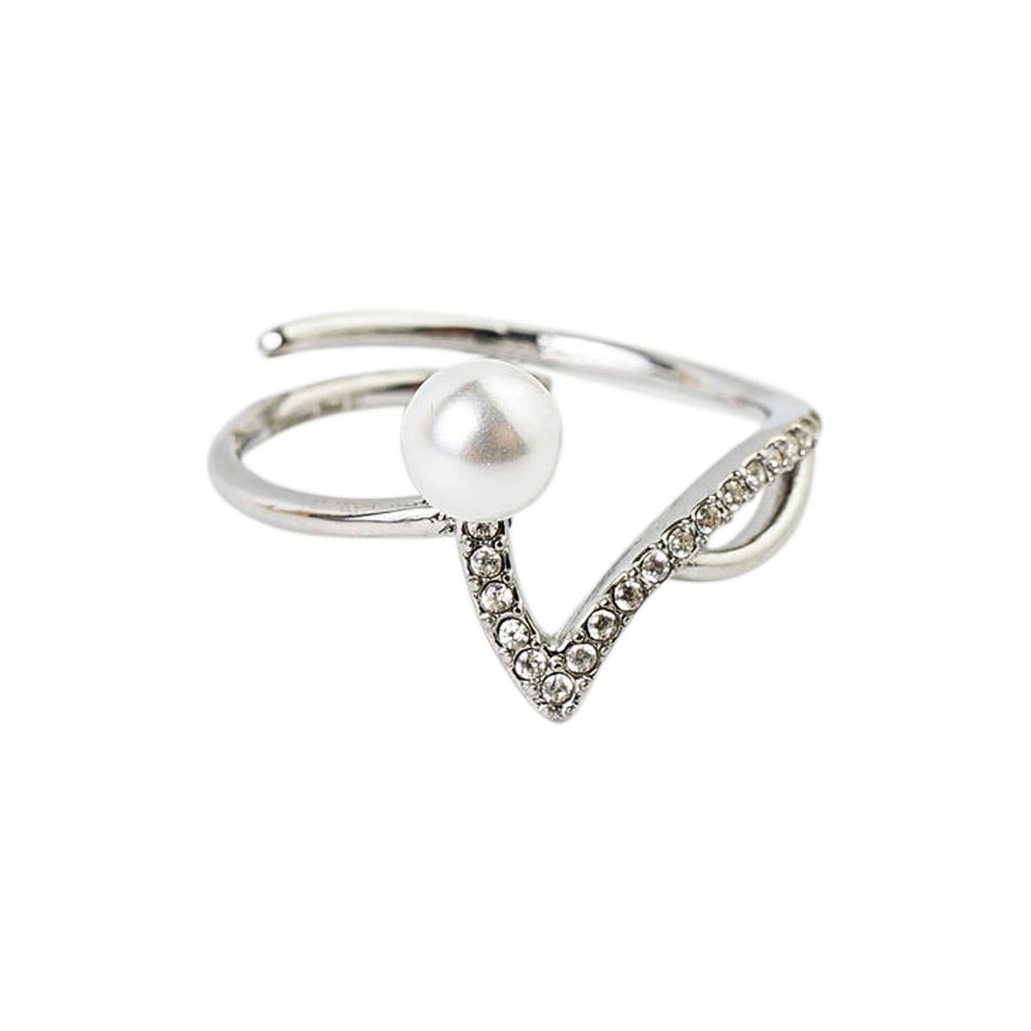 High Pearl Embellished Ring