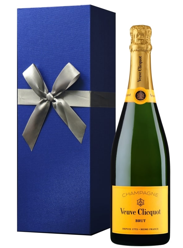 Veuve Clicquot Yellow Label Brut with Blue Gift Box