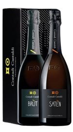 Box Franciacorta Brut and Saten Contadi Castaldi (2 bottles)