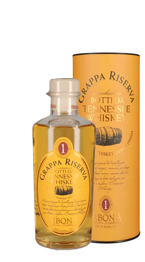 Grappa Riserva affinata in Botti di Tennessee Whiskey Sibona - 50cl