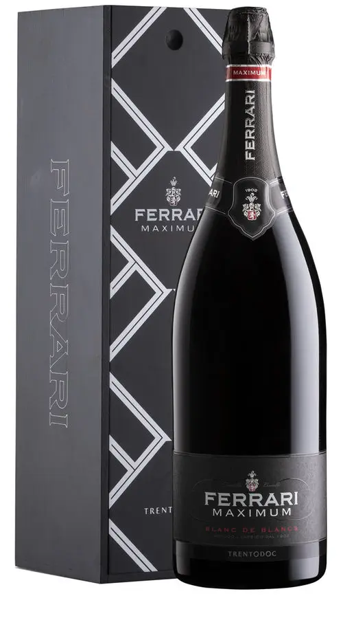 Trento Spumante Brut Blanc de Blancs 'Maximum' Jeroboam Ferrari (Packaging)