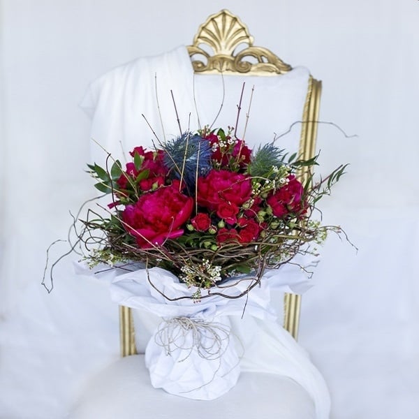 Trendy Maroon Peony