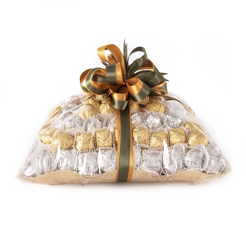 GODIVA SQUARE MEDIUM TREY WITH CHOCOLATE