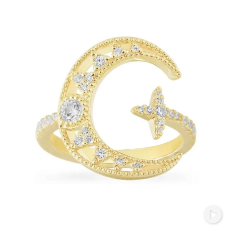 MOON OPEN RING