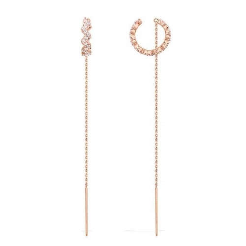 UP & DOWN EARRINGS WITH PEARLS