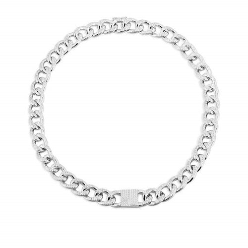 WHITE CHAIN NECKLACE - SILVER