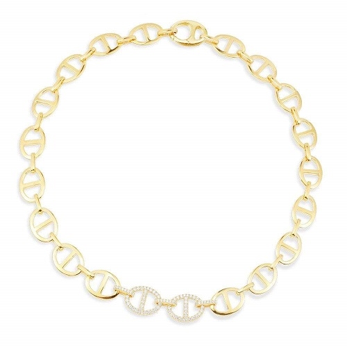 CHAÃŽNE MAILLE MARINE NECKLACE - YELLOW SILVER