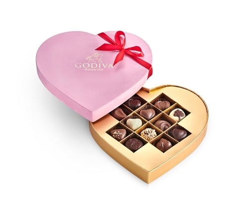 HEART VELVET BOX - 12 PCS