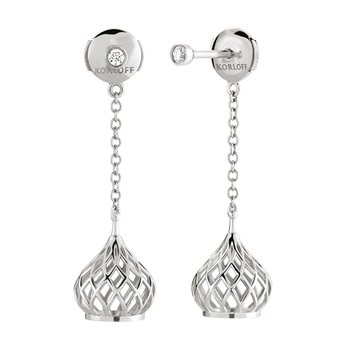 WHITE GOLD EARRINGS WITH DIAMONDS