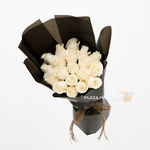 20 WHITE ROSES BOUQUET
