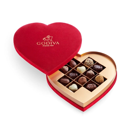 12 PCS RED VELVET HEART CHOCOLATES BOX