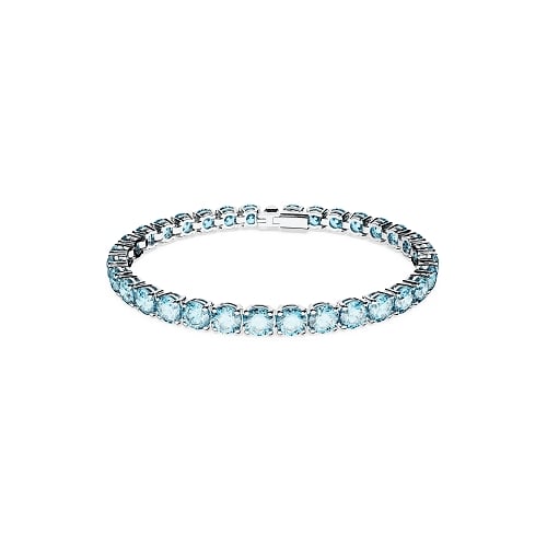TENNIS BRACELET, WHITE, RHODIUM PLATED