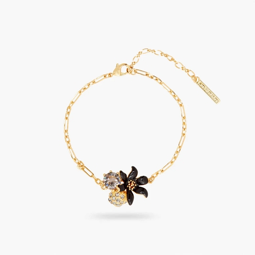BLACK LILY & CUT GLASS BRACELET