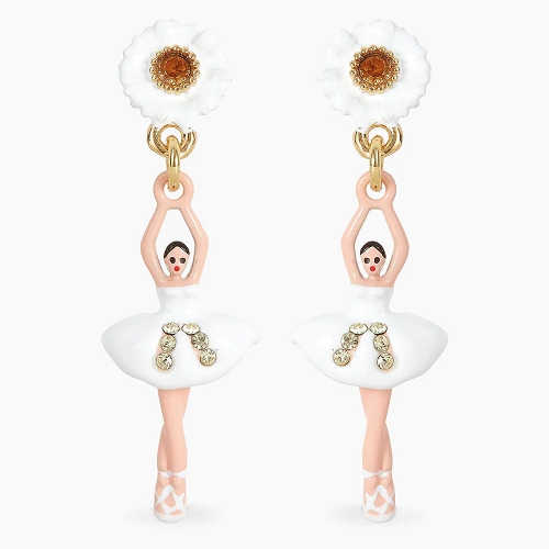 CHERRY BLOSSOM BALLERINA CLIP-ON EARRINGS