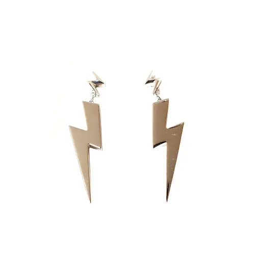 JUST CAVALLI SILVER LIGHTENING EARRINGS
