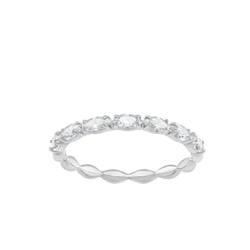 VITTORE MARQUISE RING, WHITE, RHODIUM PLATED