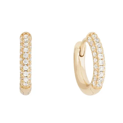 PAVE HUGGIE EARRINGS