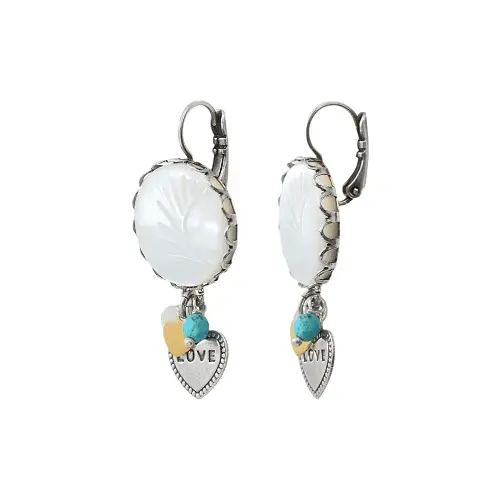 HEART SHAPED SILVER EARRINGS