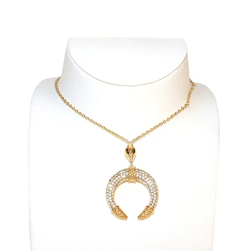 LOGO & SNAKE HEAD NECKLACE