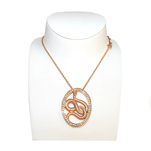 JUST CAVALLI ROSE GOLD SNAKE NECKLACE