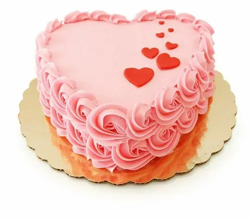 Pink Heart Cake