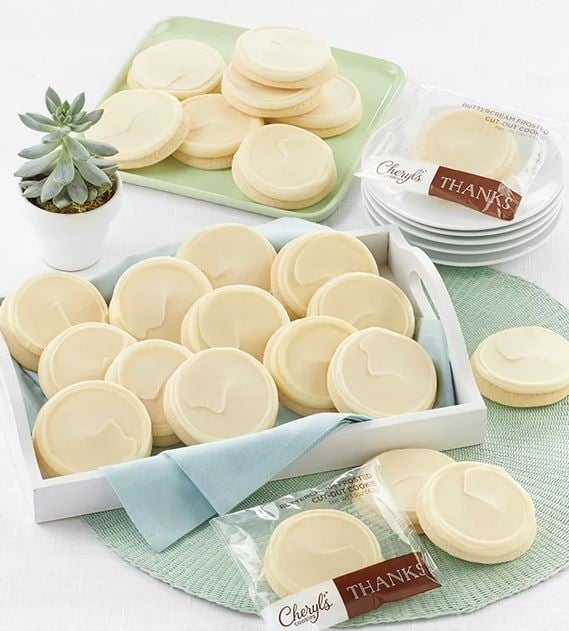BUTTERCREAM FROSTED THANK YOU COOKIES - 100 COOKIES