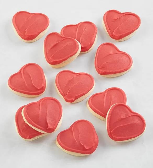Red Buttercream-Frosted Heart-Shaped Sugar Cookie Flavor Box