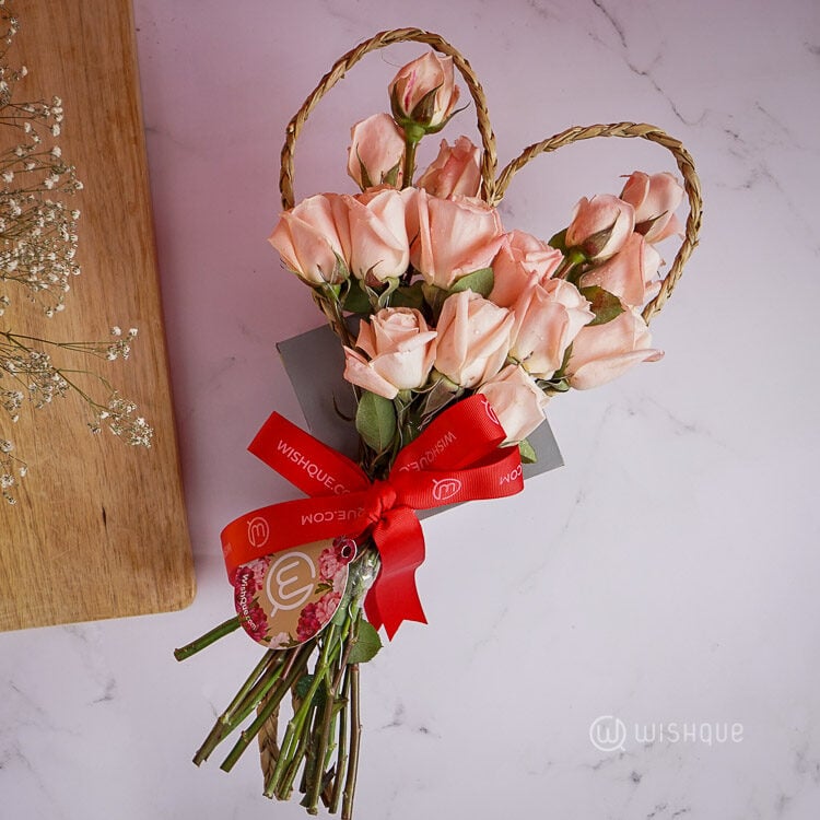 Fairy Love Heart-Shaped Rose Posy