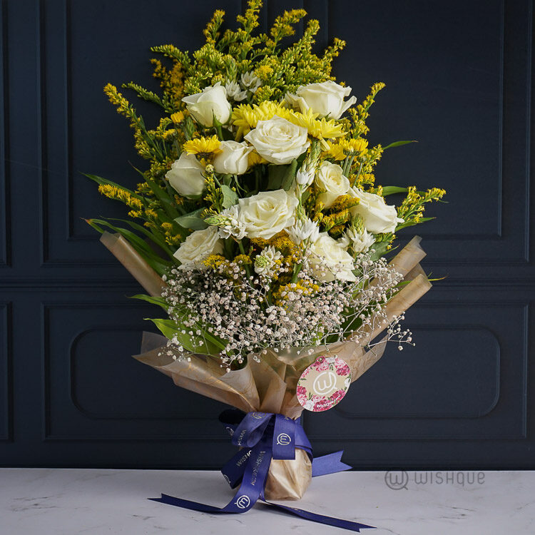 Golden White Delight Bouquet