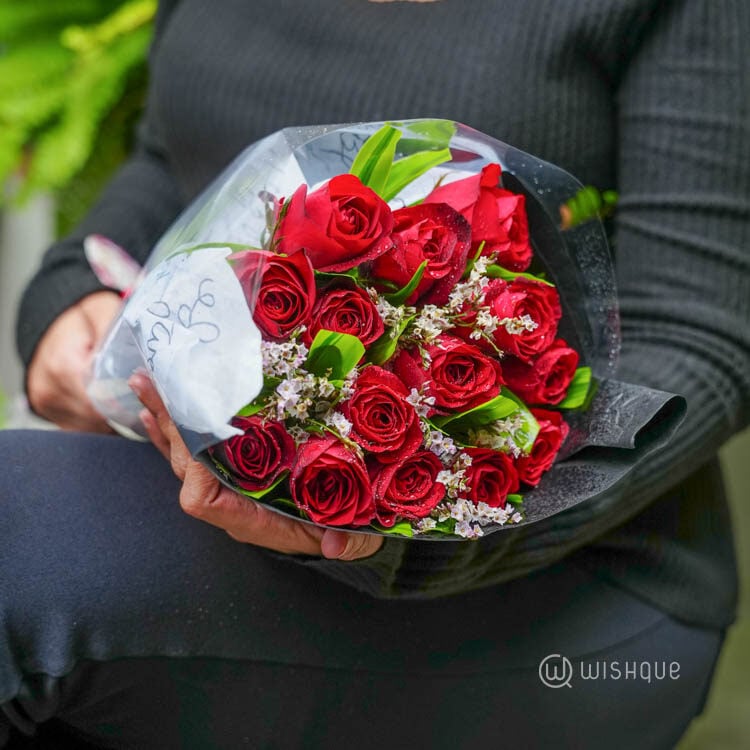 Deep Devotion Roses Flower Bouquet