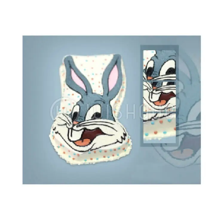 Bugs Bunny Face Shaped Cake