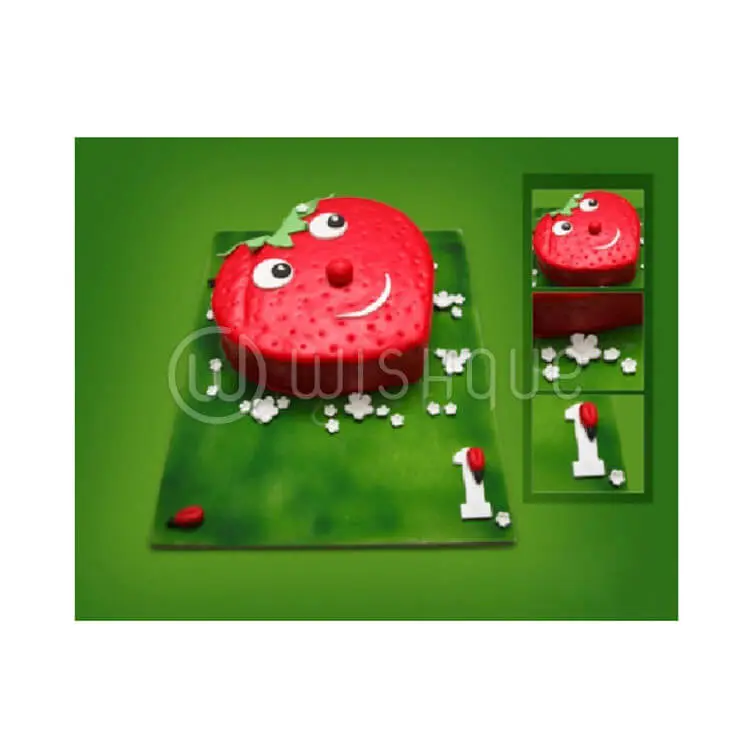 Strawberry Face Shaped Design Cake