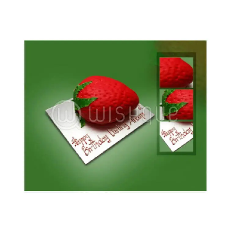 Strawberry Shaped 3D Cake