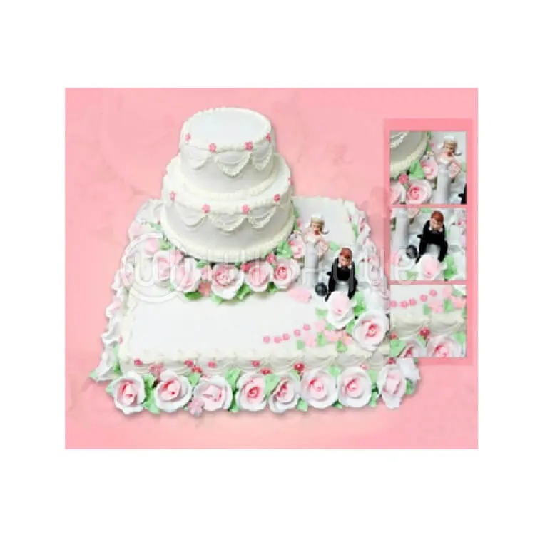 Two Tier Engagement Cake with Roses