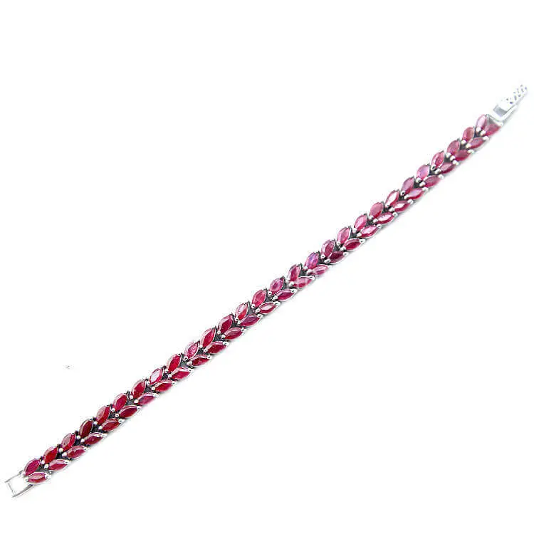 Ruby Silver Bracelet