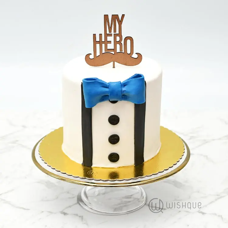 My Hero Gents Suit Ribbon Cake